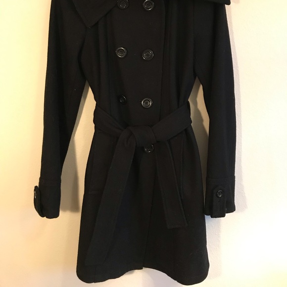 Black peacoat, oversized collar - Picture 2 of 7